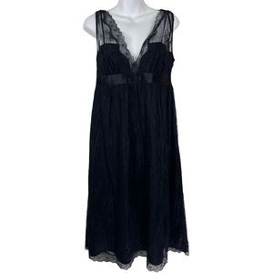 Club Monaco Black Lace Midi Dress